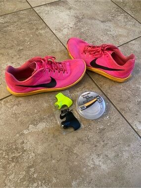 Nike Pink, track and field running shoes